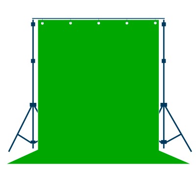 Фон тканевый зеленый (хромакей) - 3x3м